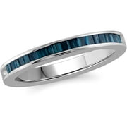 JewelersClub Diamond Rings for Women – 0.25 Carat Blue Diamond Ring Jewelry– Sterling Silver Bands for Women –– Ring by JewelersClub