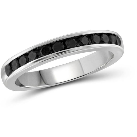 JewelersClub Diamond Rings for Women – 0.50 Carat Black Diamond Ring Jewelry– Sterling Silver Bands for Women –– Ring by JewelersClub