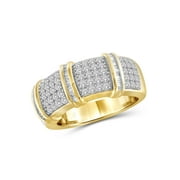 Diamond Rings for Women – 1.00 Carat White Diamond Ring Jewelry– 14K Gold-Plated Silver Bands for Women –– Ring by JewelersClub