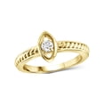 thumbnail image 1 of JewelersClub Diamond Rings for Women – 1/10 Carat White Diamond Ring Jewelry– 14K Gold-Plated Silver Bands for Women –– Ring by JewelersClub, 1 of 3
