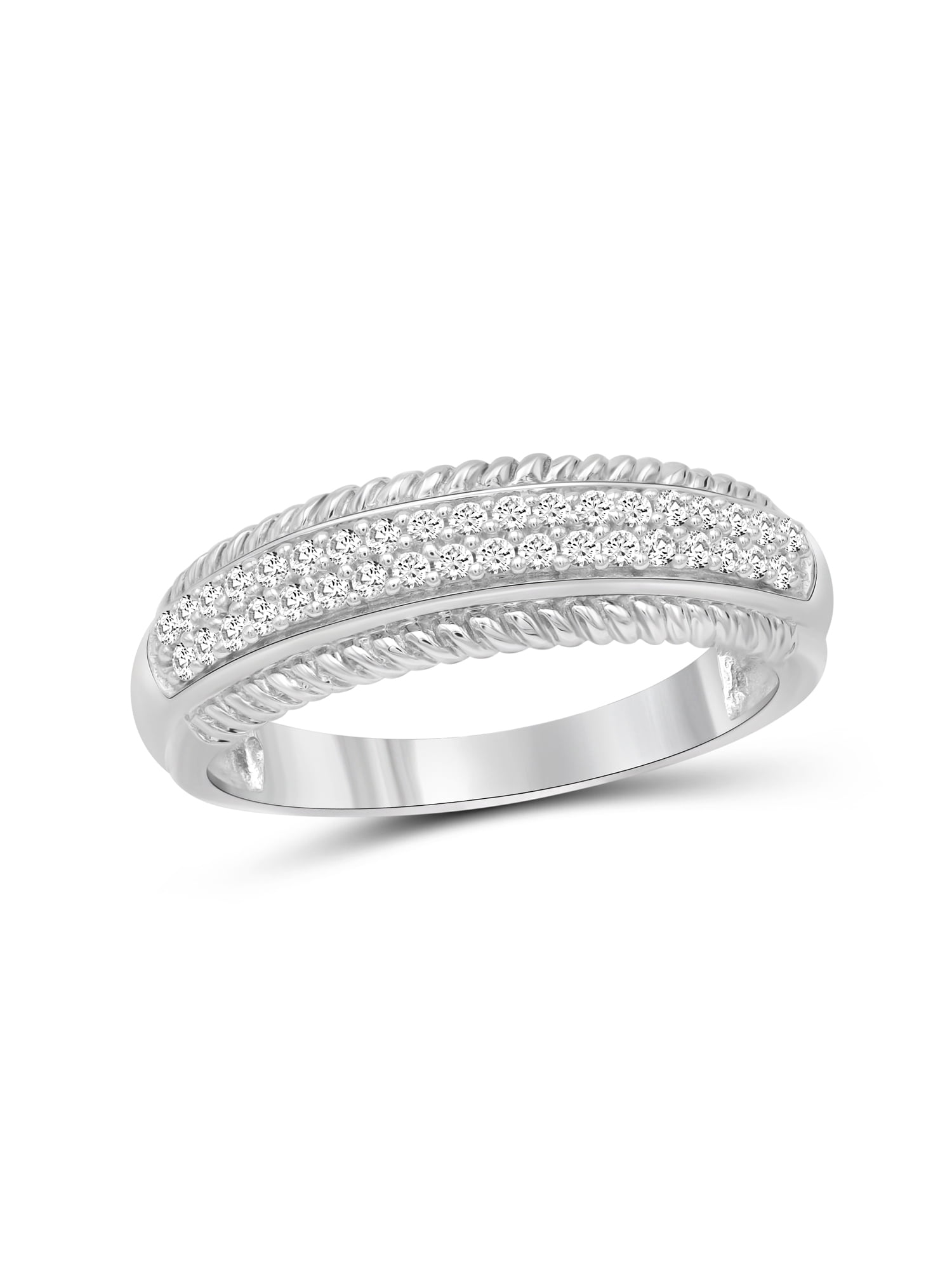 JewelersClub Diamond Rings for Women – 1/4 Carat White Diamond Ring Jewelry– Sterling Silver Bands for Women –– Ring by JewelersClub