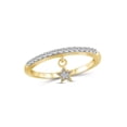 thumbnail image 1 of JewelersClub Diamond Rings for Women – 1/5 Carat White Diamond Ring Jewelry– 14K Gold Plated Silver Bands for Women –– Ring by JewelersClub, 1 of 4