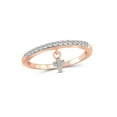 thumbnail image 1 of JewelersClub Diamond Rings for Women – 1/5 Carat White Diamond Ring Jewelry– Rose Gold Over Silver Bands for Women –– Ring by JewelersClub, 1 of 4
