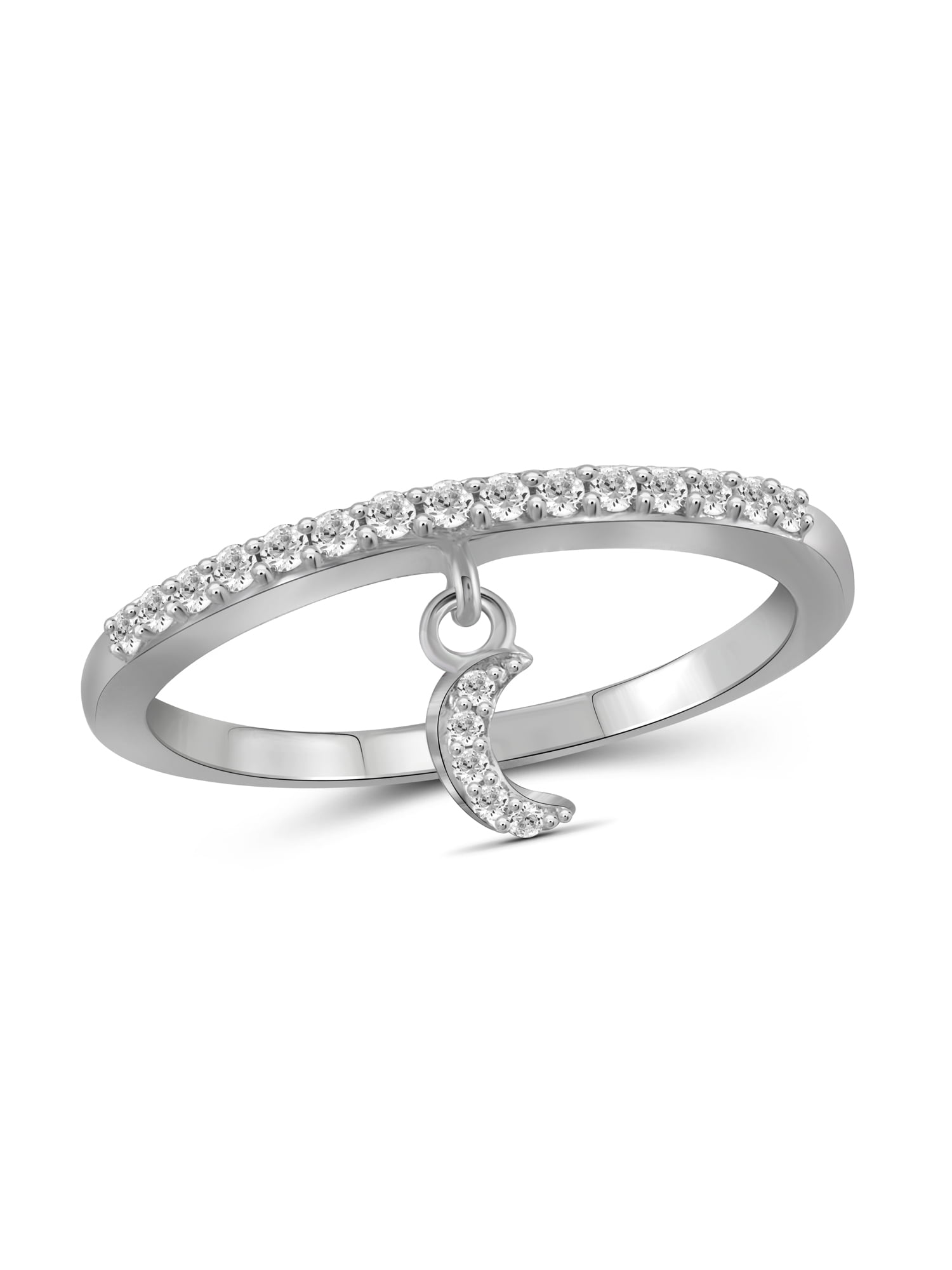 JewelersClub Diamond Rings for Women – 1/5 Carat White Diamond Ring Jewelry– Sterling Silver Bands for Women –– Ring by JewelersClub