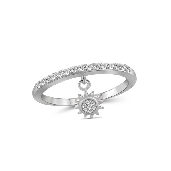 JewelersClub Diamond Rings for Women – 1/5 Carat White Diamond Ring Jewelry– Sterling Silver Bands for Women –– Ring by JewelersClub