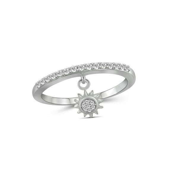 JewelersClub Diamond Rings for Women – 1/5 Carat White Diamond Ring Jewelry– Sterling Silver Bands for Women –– Ring by JewelersClub