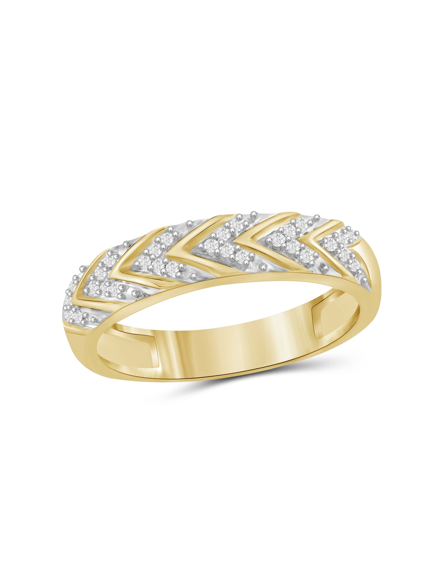 JewelersClub Diamond Rings for Women – Accent White Diamond Ring Jewelry– 14K Gold-Plated Silver Bands for Women –– Ring by JewelersClub