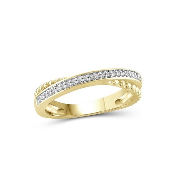 JewelersClub Diamond Rings for Women – Accent White Diamond Ring Jewelry– 14K Gold-Plated Silver Bands for Women –– Ring by JewelersClub