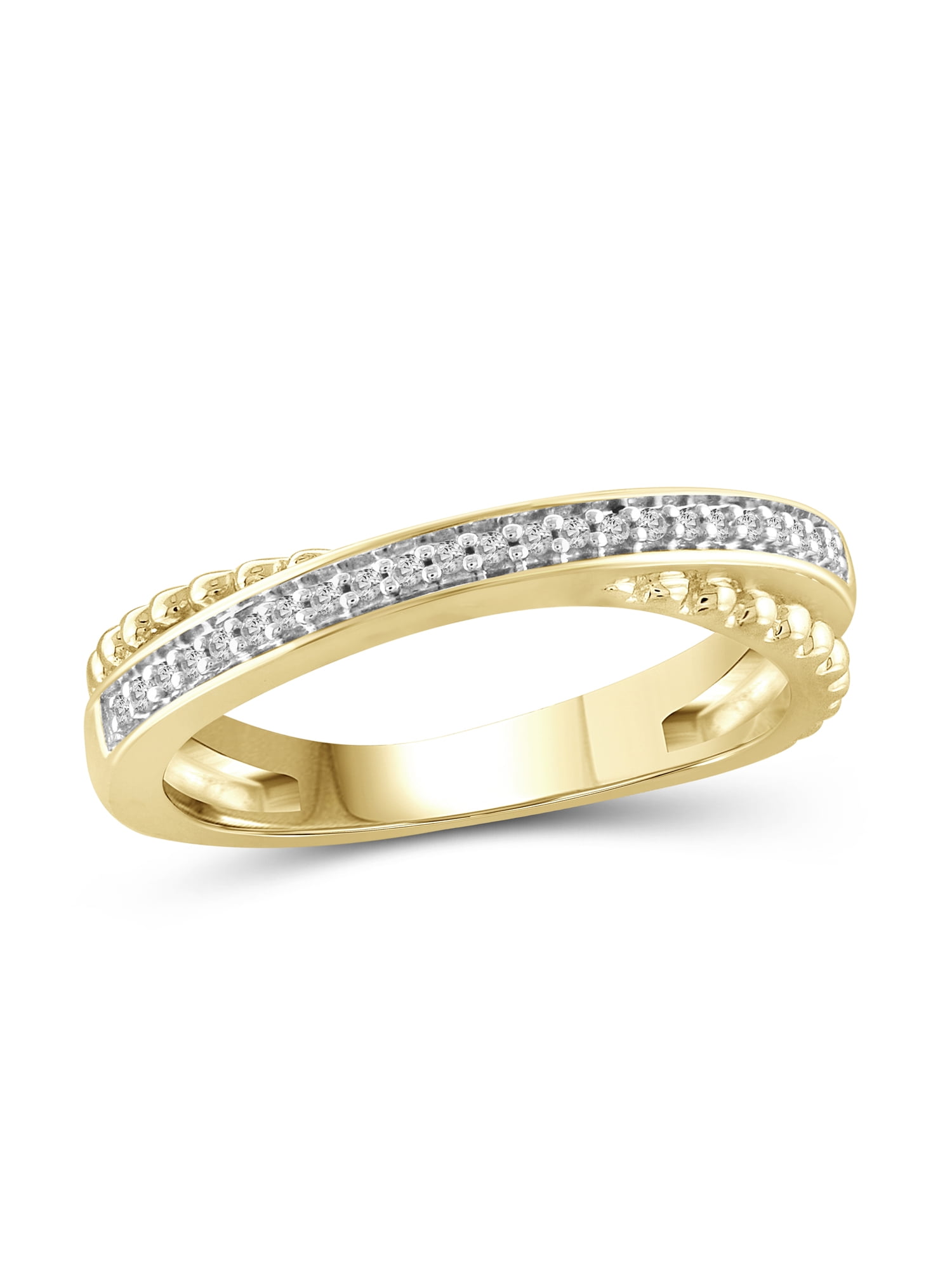 JewelersClub Diamond Rings for Women – Accent White Diamond Ring Jewelry– 14K Gold-Plated Silver Bands for Women –– Ring by JewelersClub