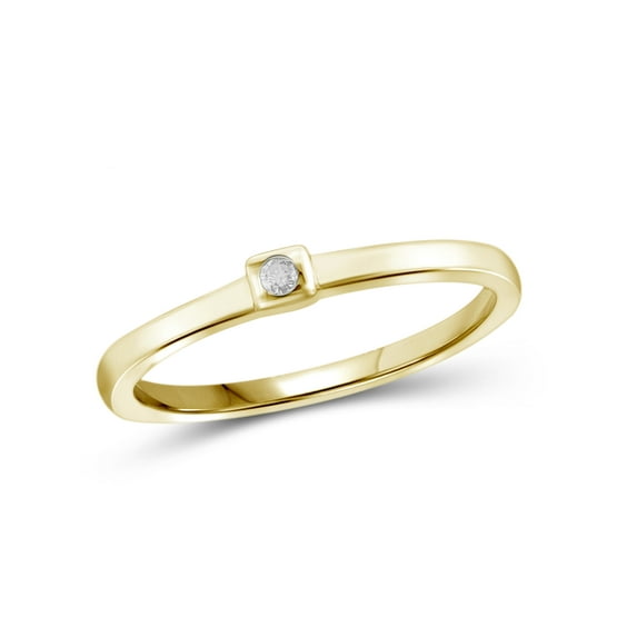 JewelersClub Diamond Rings for Women – Accent White Diamond Ring Jewelry– 14K Gold-Plated Silver Bands for Women –– Ring by JewelersClub