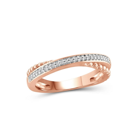 JewelersClub Diamond Rings for Women – Accent White Diamond Ring Jewelry– Rose Gold Over Silver Bands for Women –– Ring by JewelersClub