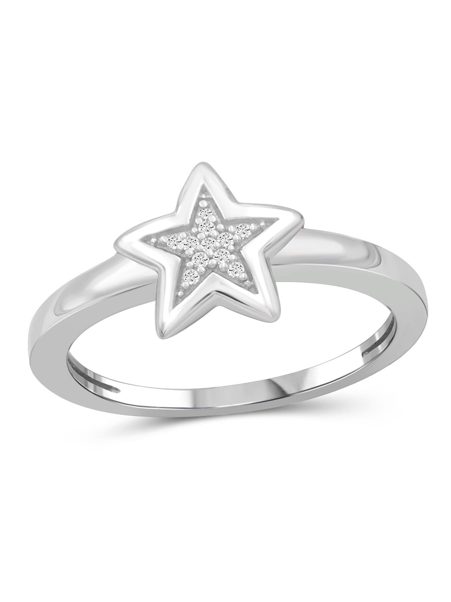 JewelersClub Diamond Rings for Women – Accent White Diamond Ring Jewelry– Sterling Silver Bands for Women –– Ring by JewelersClub