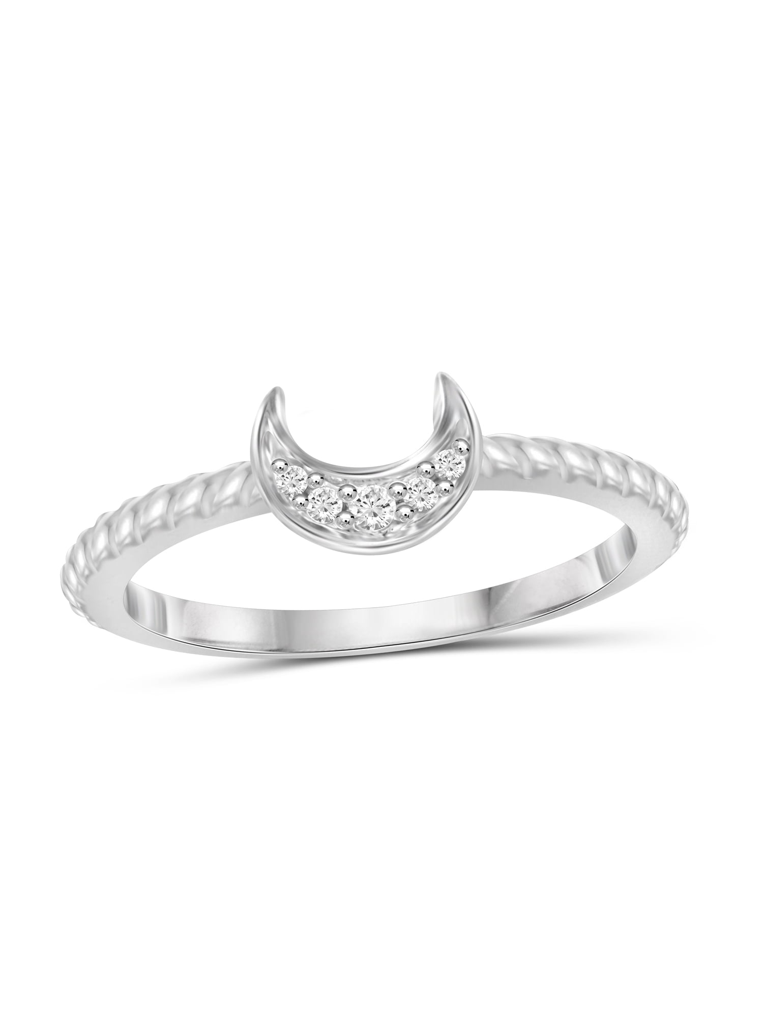 JewelersClub Diamond Rings for Women – Accent White Diamond Ring Jewelry– Sterling Silver Bands for Women –– Ring by JewelersClub