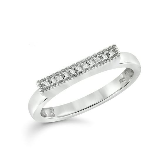 JewelersClub Diamond Rings for Women – Accent White Diamond Ring Jewelry– Sterling Silver Bands for Women –– Ring by JewelersClub