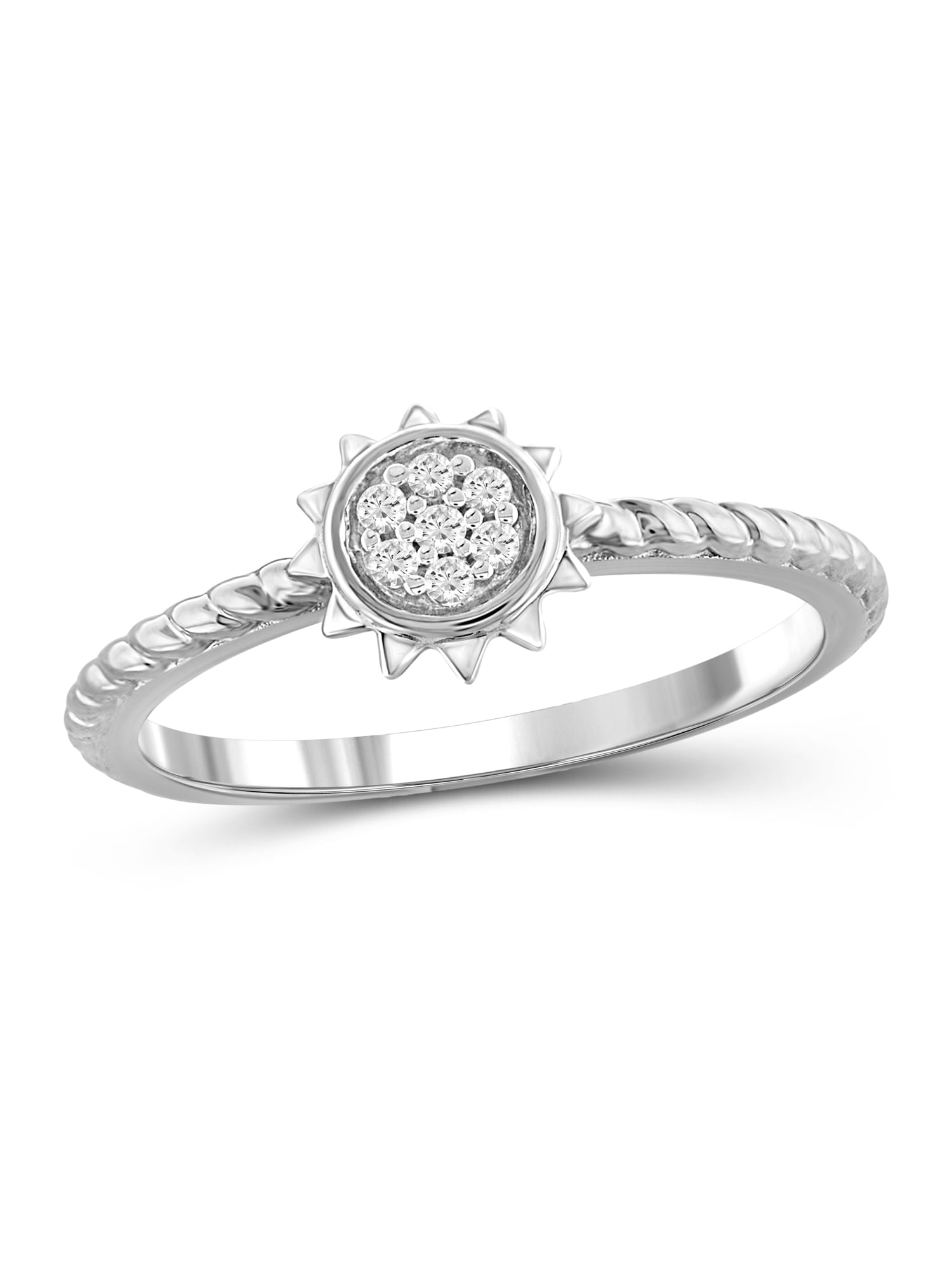 JewelersClub Diamond Rings for Women – Accent White Diamond Ring Jewelry– Sterling Silver Bands for Women –– Ring by JewelersClub
