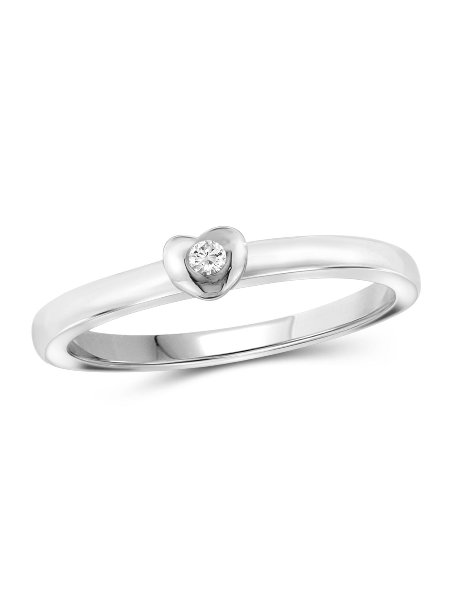 JewelersClub Diamond Rings for Women – Accent White Diamond Ring Jewelry– Sterling Silver Bands for Women –– Ring by JewelersClub