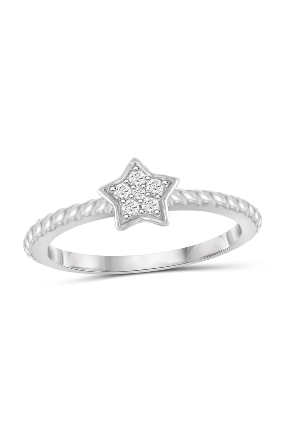 Diamond Rings for Women – Accent White Diamond Ring Jewelry– Sterling Silver Bands for Women –– Ring by JewelersClub