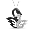 thumbnail image 1 of JewelersClub Diamond Swan Necklace for Women –Diamond Accent Swan Necklace with .925 Sterling Silver Rope Chain – Wife, Girlfriend, Love Pendant - Sterling Silver Necklace Gifts for Women, 1 of 5
