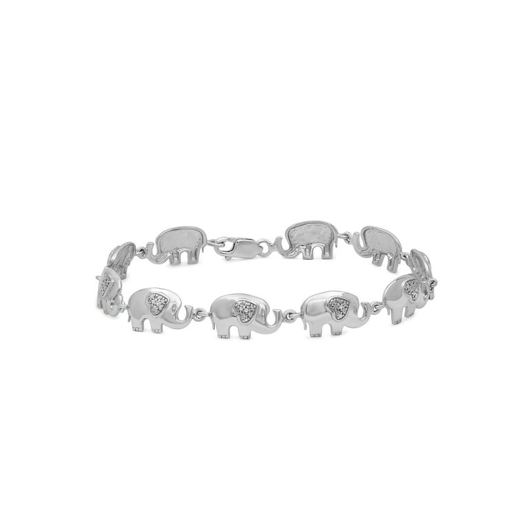 JewelersClub Elephant Bracelet Sterling Silver Bracelet Genuine
