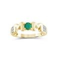 thumbnail image 1 of JewelersClub Emerald Ring Birthstone Jewelry – 0.25 Carat Emerald 14K Gold Plated Silver Ring Jewelry with White Diamond Accent – Gemstone Rings with Hypoallergenic 14K Gold Plated Silver Band, 1 of 7