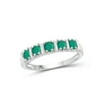 thumbnail image 1 of JewelersClub Emerald Ring Birthstone Jewelry – 0.60 Carat Emerald 0.925 Sterling Silver Ring Jewelry – Gemstone Rings with Hypoallergenic 0.925 Sterling Silver Band, 1 of 4