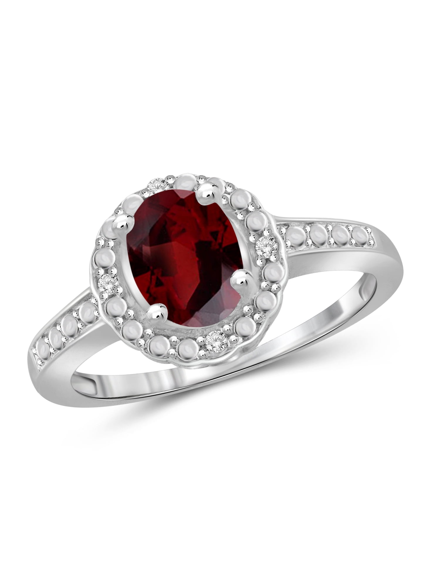 Pear Cut Garnet Dome Ring in 14K Gold Over Sterling Silver, 7
