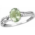 thumbnail image 1 of JewelersClub Green Amethyst Ring Birthstone Jewelry – 1.30 Carat Green Amethyst 0.925 Sterling Silver Ring Jewelry with White Diamond Accent– Gemstone Rings with Hypoallergenic 0.925 Sterling Silver, 1 of 1