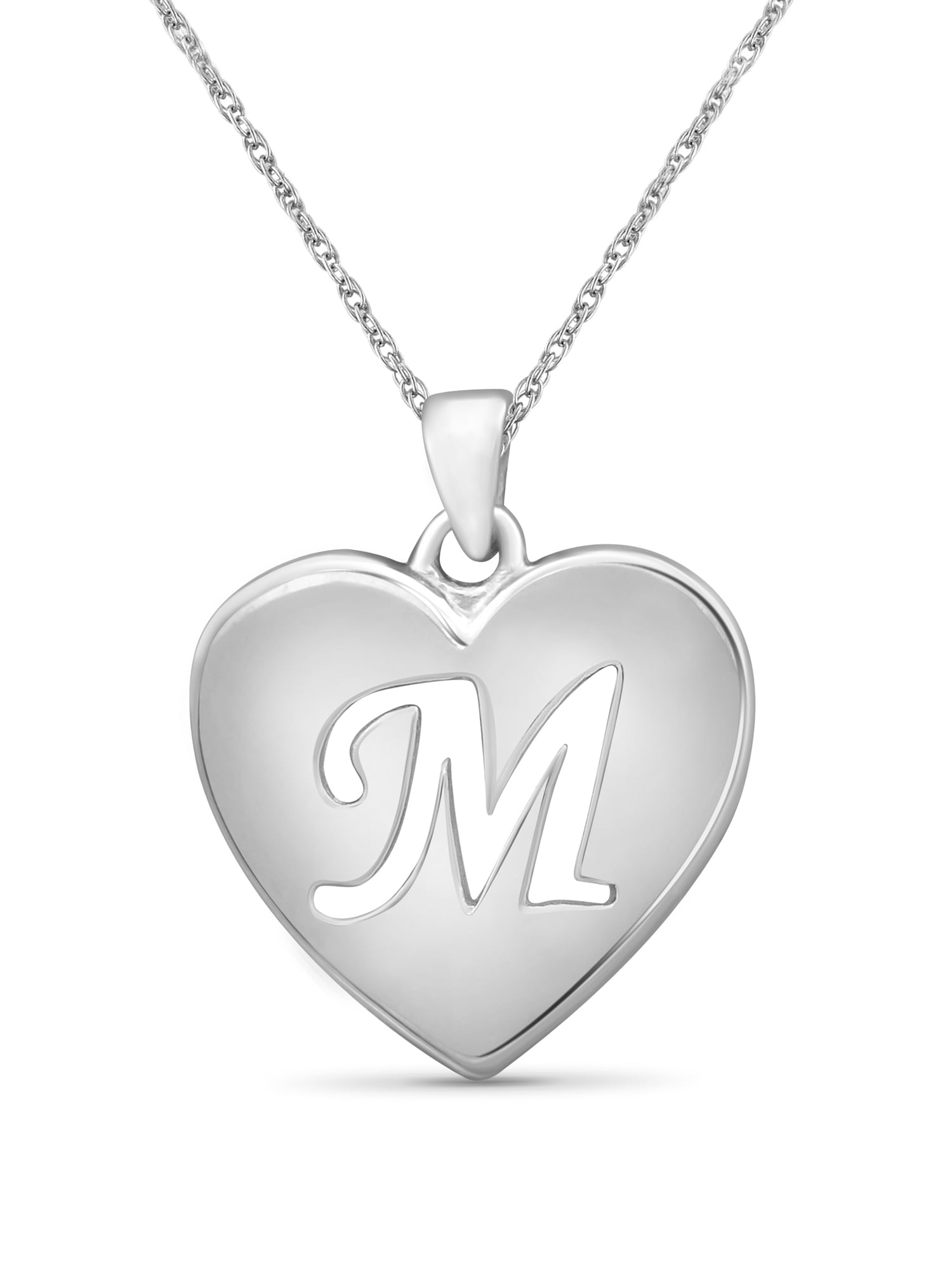 Buy Sullery Alphabet Letter M Cutting Silver Stainless Steel Necklace Chain  for Men and Women Online In India At Discounted Prices