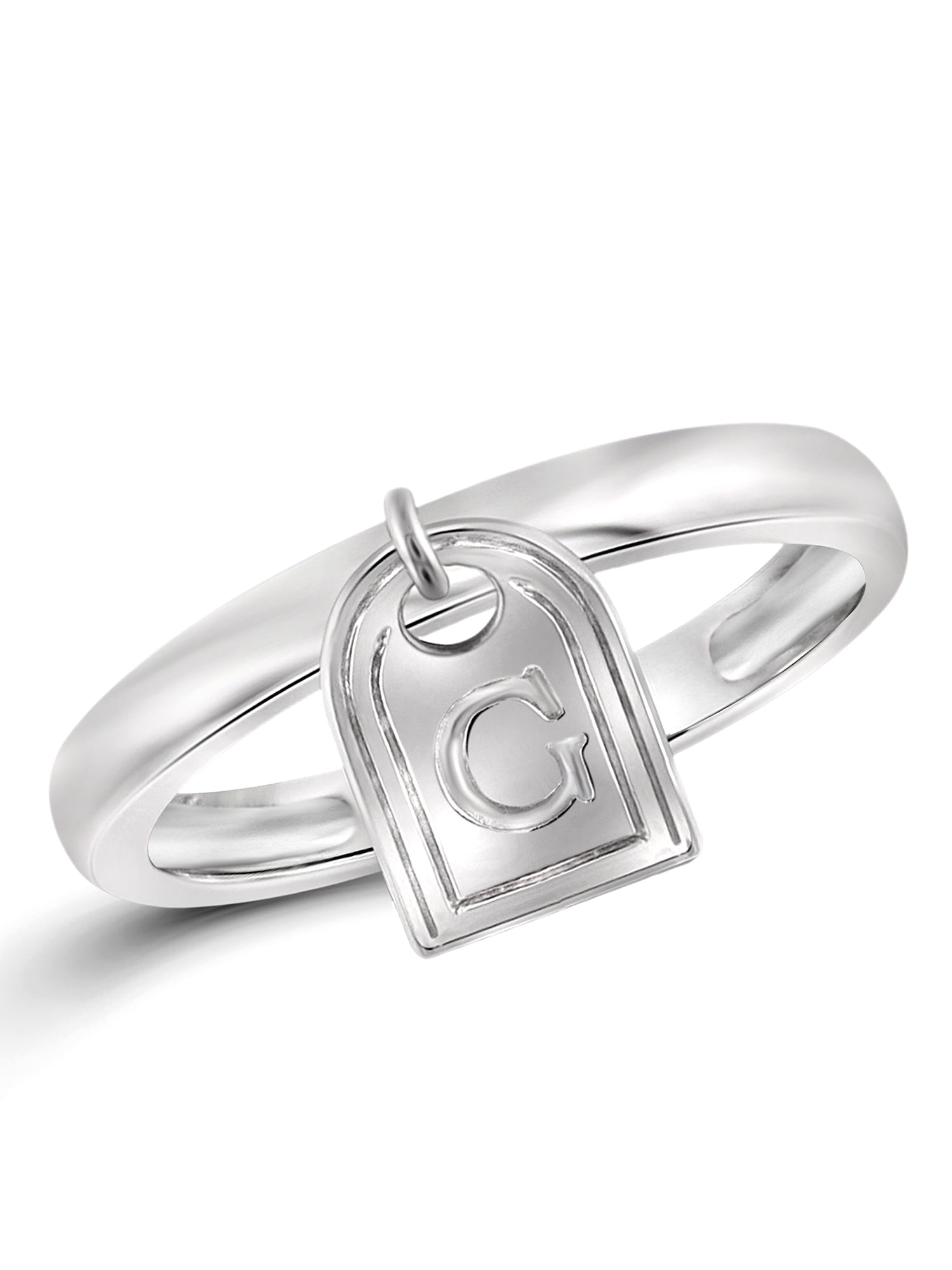 JewelersClub Initial Letter Ring for Women | Customizable Sterling ...