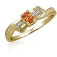 thumbnail image 1 of JewelersClub Madarine Garnet Ring Birthstone Jewelry–0.25 Carat Madarine Garnet 14K Gold Plated Silver Ring Jewelry with White Diamond Accent–Gemstone Rings with Hypoallergenic 14K Gold Plated Silver, 1 of 1