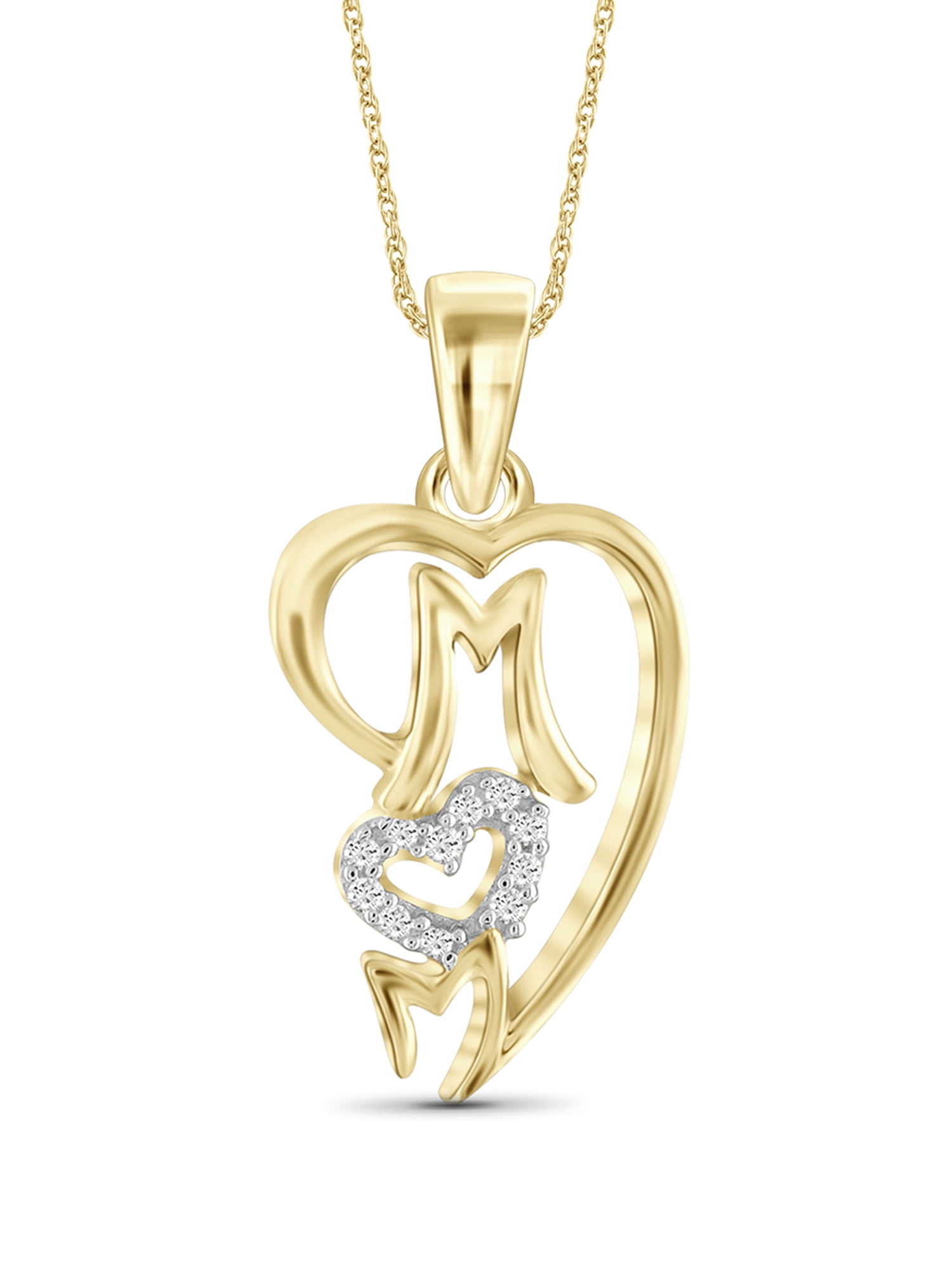 Jewelmak 14K Gold Mother of Pearl Oval Necklace Pendant Fine
