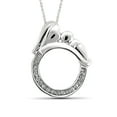 thumbnail image 1 of JewelersClub Mom Necklace Sterling Silver Necklace for Women – Beautiful 0.10 Carat White Diamonds + 0.925 Sterling Silver Mother Daughter Necklace – Mothers Day Gifts Necklaces for Women, 1 of 3