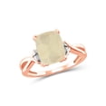 thumbnail image 1 of JewelersClub Moonstone Ring Birthstone Jewelry – 3.00 Carat Moonstone Rose Gold Over Silver Ring Jewelry with White Diamond Accent – Gemstone Rings with Hypoallergenic Rose Gold Over Silver Band, 1 of 4