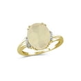 thumbnail image 1 of JewelersClub Moonstone Ring Birthstone Jewelry – 4.25 Carat Moonstone 14K Gold Plated Silver Ring Jewelry with White Diamond Accent – Gemstone Rings with Hypoallergenic 14K Gold Plated Silver Band, 1 of 4