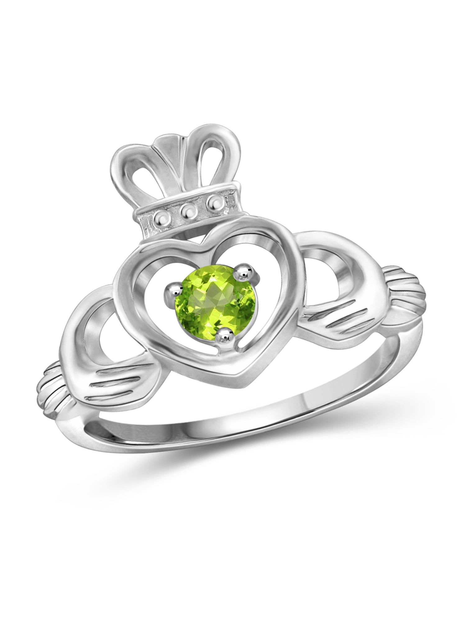 JewelersClub Peridot Ring Birthstone Jewelry – 0.25 Carat Peridot 0.925 Sterling Silver Ring Jewelry – Gemstone Rings with Hypoallergenic 0.925 Sterling Silver Band