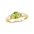 thumbnail image 1 of JewelersClub Peridot Ring Birthstone Jewelry – 0.50 Carat Peridot 14K Gold Plated Silver Ring Jewelry with White Diamond Accent – Gemstone Rings with Hypoallergenic 14K Gold Plated Silver Band, 1 of 4