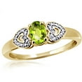 thumbnail image 1 of JewelersClub Peridot Ring Birthstone Jewelry – 0.50 Carat Peridot 14K Gold Plated Silver Ring Jewelry with White Diamond Accent – Gemstone Rings with Hypoallergenic 14K Gold Plated Silver Band, 1 of 1