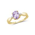thumbnail image 1 of JewelersClub Pink Amethyst Ring Birthstone Jewelry – 1.00 Carat Pink Amethyst 14K Gold Plated Silver Ring Jewelry with White Diamond Accent – Gemstone Rings with Hypoallergenic 14K Gold Plated Silver, 1 of 4