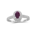 thumbnail image 1 of JewelersClub Ruby Ring Birthstone Jewelry – 0.50 Carat Ruby 0.925 Sterling Silver Ring Jewelry with White Diamond Accent – Gemstone Rings with Hypoallergenic 0.925 Sterling Silver Band, 1 of 4