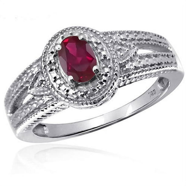 JewelersClub Ruby Ring Birthstone Jewelry – 0.50 Carat Ruby