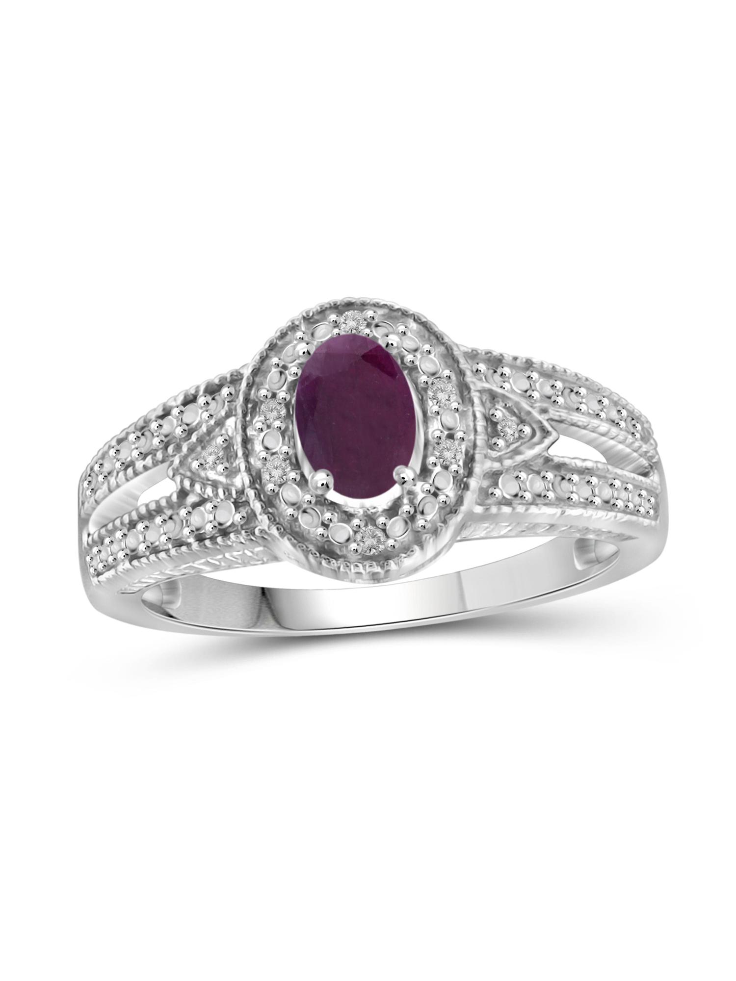JewelersClub Ruby Ring Birthstone Jewelry – 0.50 Carat Ruby
