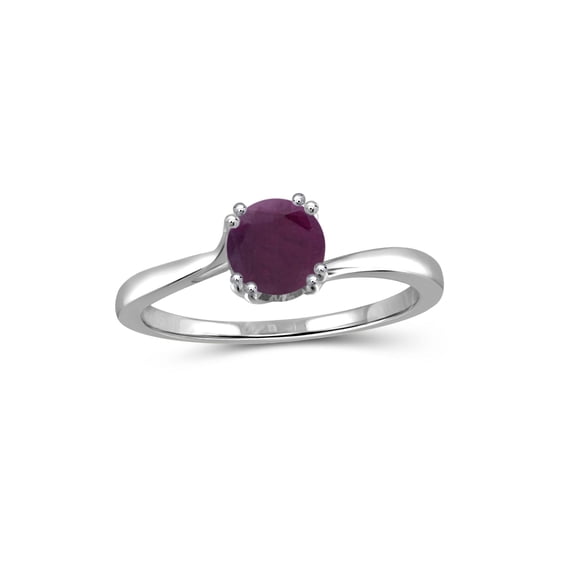 JewelersClub Ruby Ring Birthstone Jewelry – 0.65 Carat Ruby 0.925 Sterling Silver Ring Jewelry – Gemstone Rings with Hypoallergenic 0.925 Sterling Silver Band