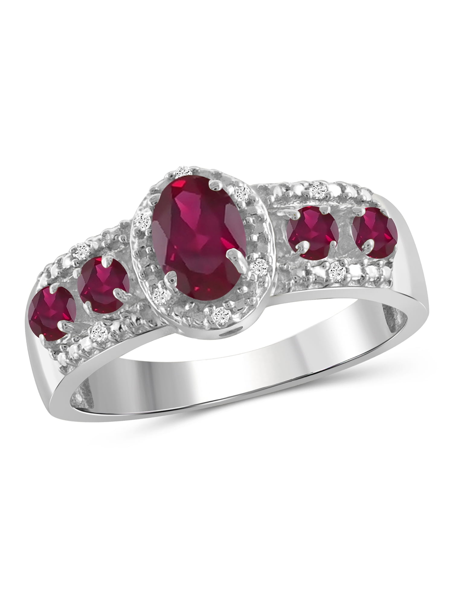 JewelersClub Ruby Ring Birthstone Jewelry – 0.75 Carat Ruby
