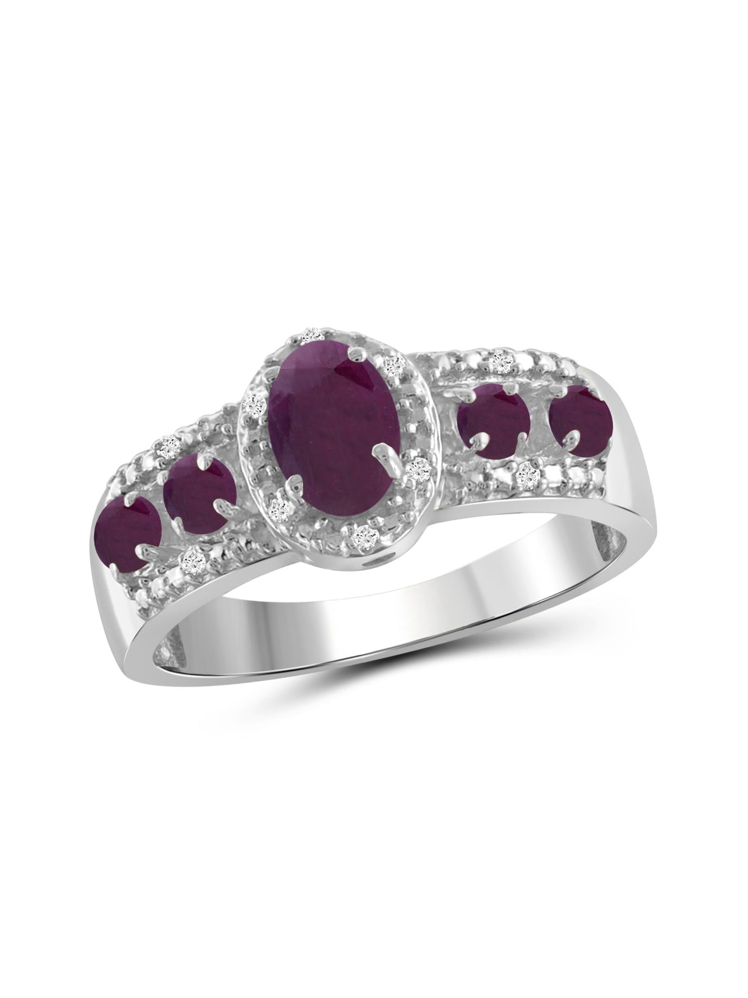 JewelersClub Ruby Ring Birthstone Jewelry – 0.75 Carat Ruby