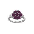 thumbnail image 1 of JewelersClub Ruby Ring Birthstone Jewelry – 2.33 Carat Ruby 0.925 Sterling Silver Ring Jewelry with White Diamond Accent – Gemstone Rings with Hypoallergenic 0.925 Sterling Silver Band, 1 of 4