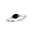 thumbnail image 1 of JewelersClub Sapphire Ring Birthstone Jewelry – 0.65 Carat Sapphire 0.925 Sterling Silver Ring Jewelry with White Diamond Accent – Gemstone Rings with Hypoallergenic 0.925 Sterling Silver Band, 1 of 4