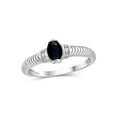 thumbnail image 1 of JewelersClub Sapphire Ring Birthstone Jewelry – 0.65 Carat Sapphire 0.925 Sterling Silver Ring Jewelry with White Diamond Accent – Gemstone Rings with Hypoallergenic 0.925 Sterling Silver Band, 1 of 4
