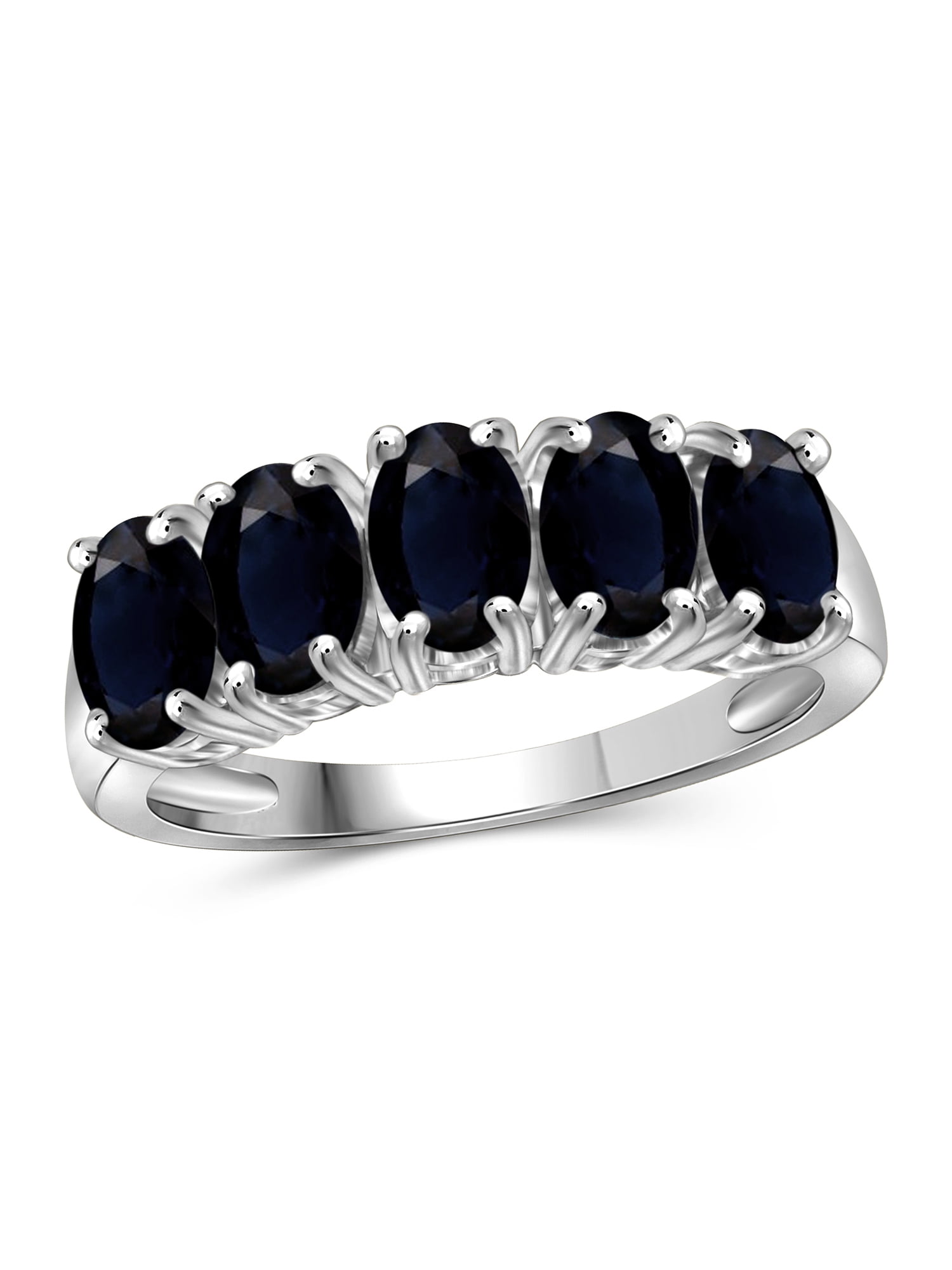 JewelersClub Sapphire Ring Birthstone Jewelry – 3.35 Carat Sapphire 0.925 Sterling Silver Ring Jewelry – Gemstone Rings with Hypoallergenic 0.925 Sterling Silver Band