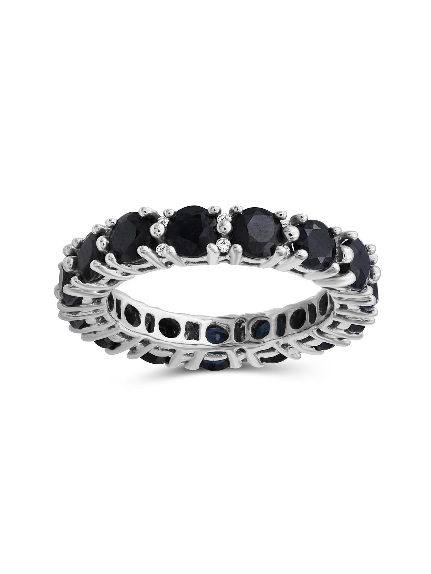 JewelersClub Sapphire Ring Birthstone Jewelry – 5.50 Carat Sapphire Sterling Silver Ring Jewelry – Gemstone Rings with Hypoallergenic Sterling Silver Band
