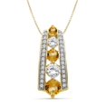 thumbnail image 1 of JewelersClub Silver Chain Necklace for Women – 14K Gold Plated Silver Necklace with Sparkling Genuine 1.00 CTW Yellow Citrine And Created White Sapphire – Chic, Stunning Silver Statement Necklace, 1 of 4